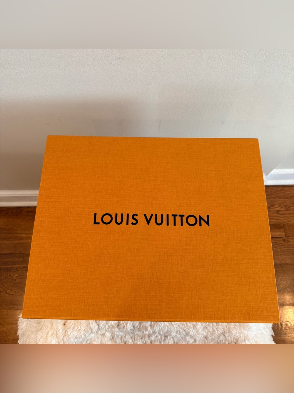 Authentic Louis Vuitton Empty Orange Gift Box XL W Original LV Logo Mailer Box